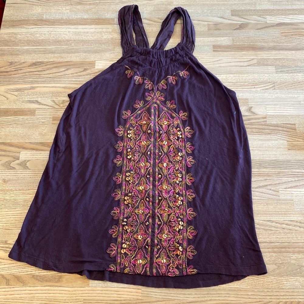 Boho embroidered tank